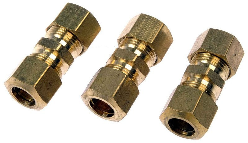 Dorman Fitting: Brass Compression Union; fits 3/8' tubing