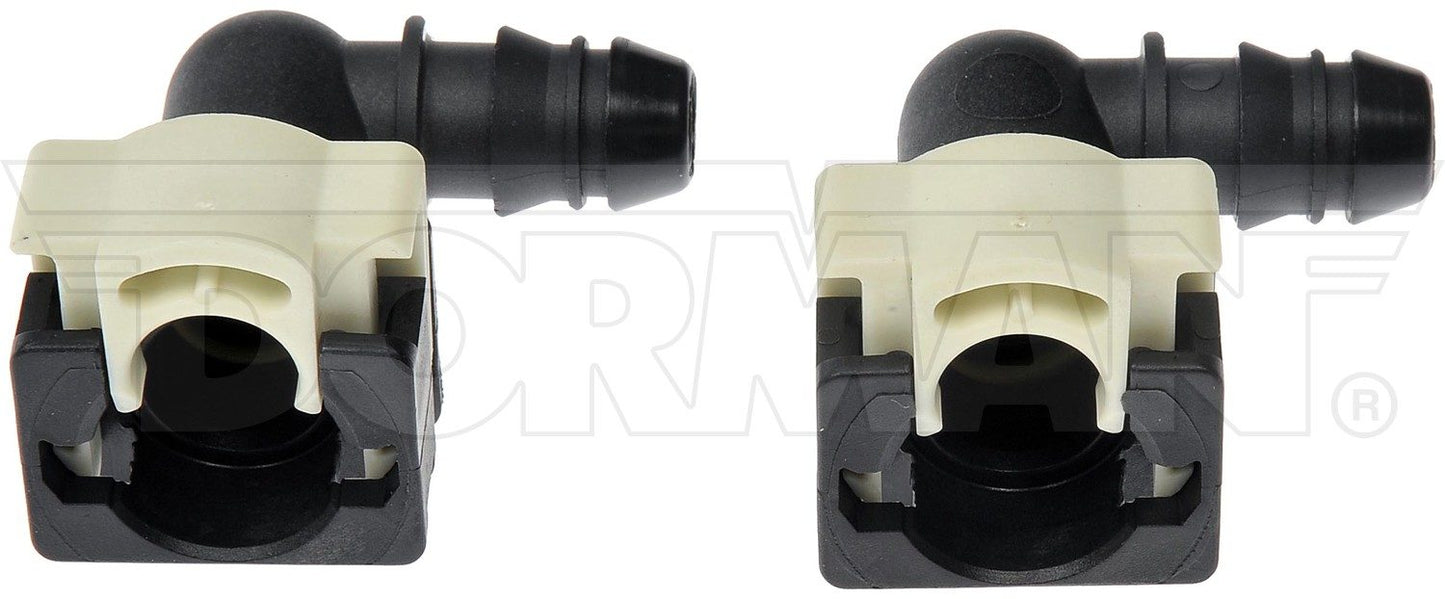 Dorman OE Solutions Fuel Line Connector 12 mm Nylon Fuel Vapor Connector with Elbow 90 to 12 mm Barbed 800-436