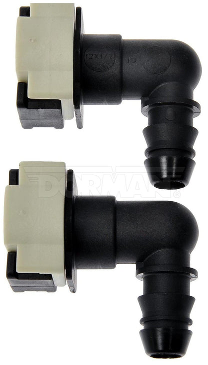 Dorman OE Solutions Fuel Line Connector 12 mm Nylon Fuel Vapor Connector with Elbow 90 to 12 mm Barbed 800-436