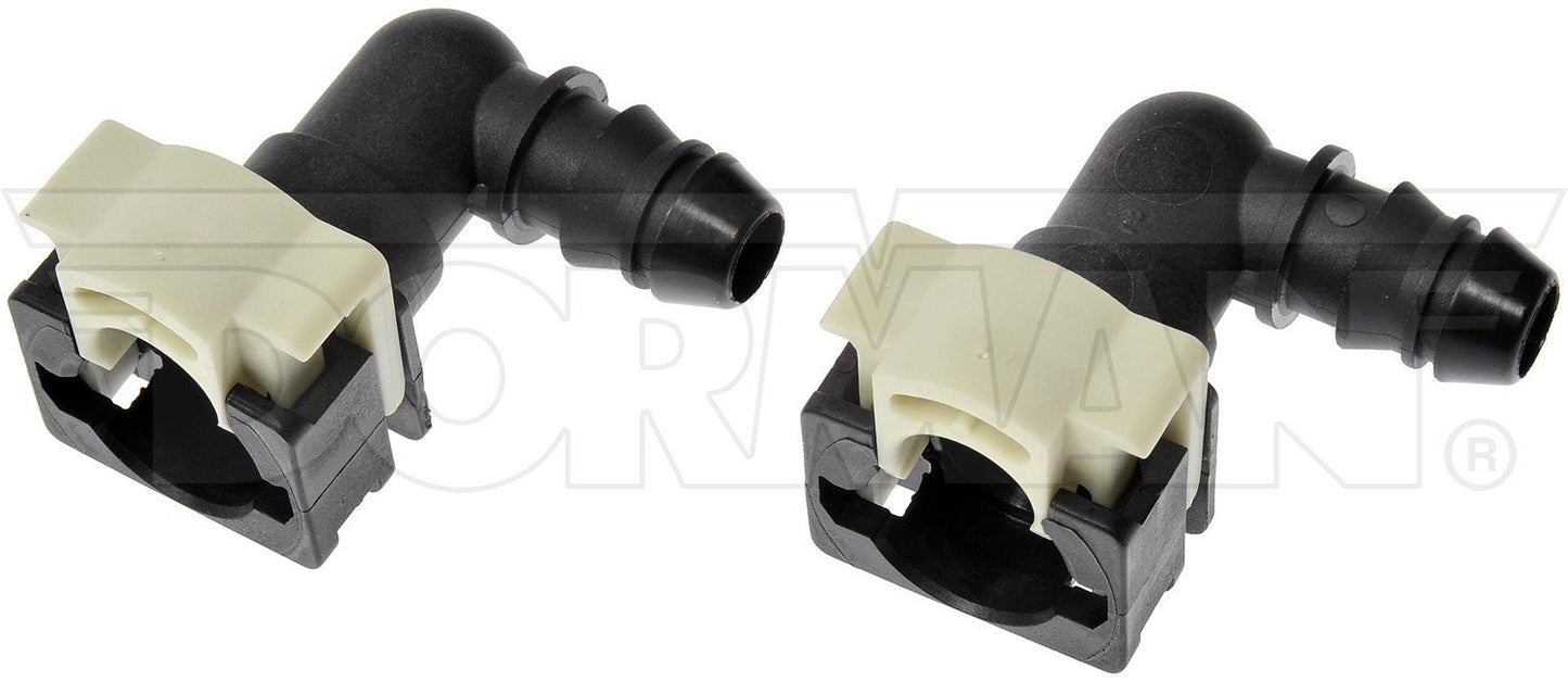 Dorman OE Solutions Fuel Line Connector 12 mm Nylon Fuel Vapor Connector with Elbow 90 to 12 mm Barbed 800-436