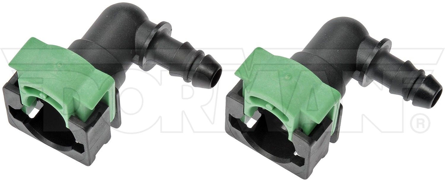 Dorman - OE Solutions Fuel Line Connector 1/2 In. Nylon Fuel Vapor Connector with Elbow 90 To 3/8 In. Barbed 800-438
