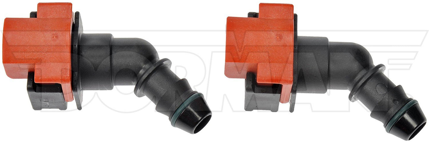 Dorman - OE Solutions Fuel Line Connector 1/2 In. Nylon Fuel Vapor Connector with Elbow 45 To 1/2 In. Barbed 800-444