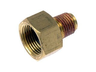 Dorman OE Solutions Automatic Transmission Oil Cooler Line Connector 1/4 in NPT x 3/4-18 UNS for 2003‑1996 Dodge Ram 2500 3500 800-716