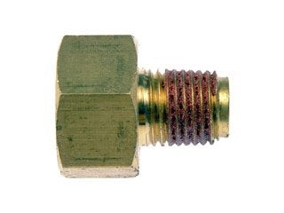 Dorman OE Solutions Automatic Transmission Oil Cooler Line Connector 1/4 in NPT x 3/4-18 UNS for 2003‑1996 Dodge Ram 2500 3500 800-716