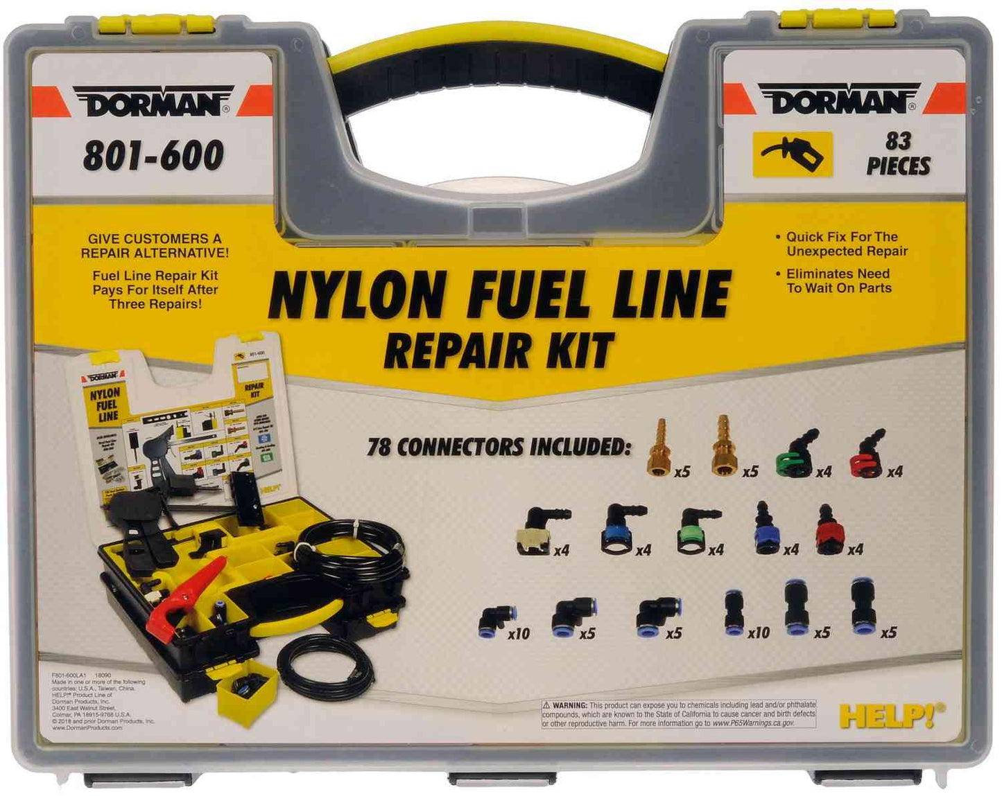 Dorman - OE Solutions Fuel Line Repair Kit with 83 connectors 801-600