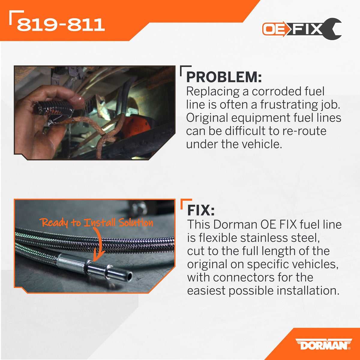 Dorman - OE Solutions FUEL LINE 819-811