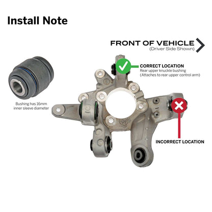 Dorman Suspension Knuckle Bushing with Tough Rubber Construction for 2019 Lincoln 905-531