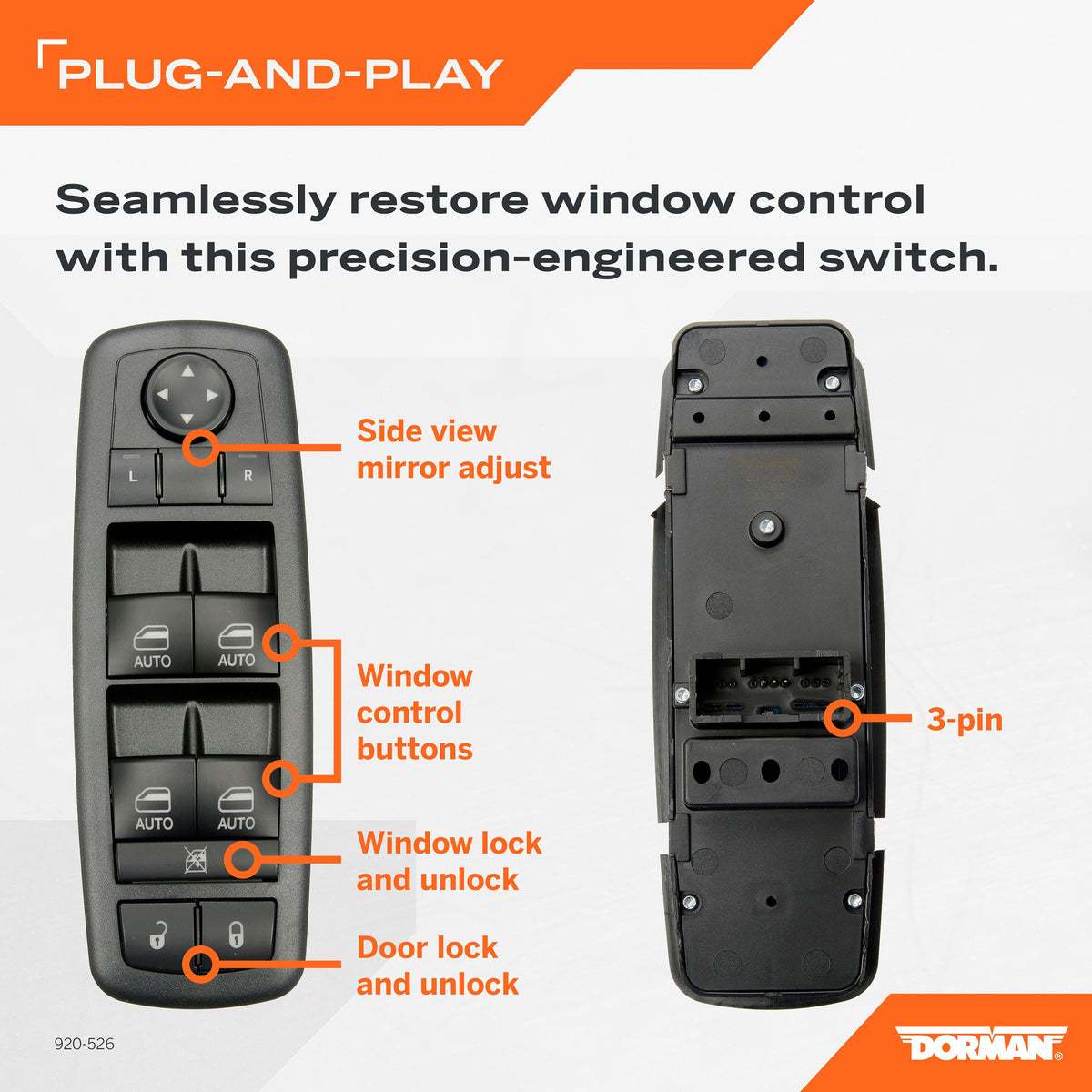 Dorman - OE Solutions Power Window Switch 920-526