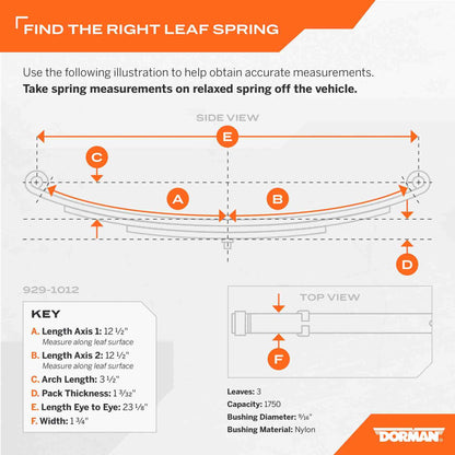 Dorman - OE Solutions LEAF SPRING 929-1012