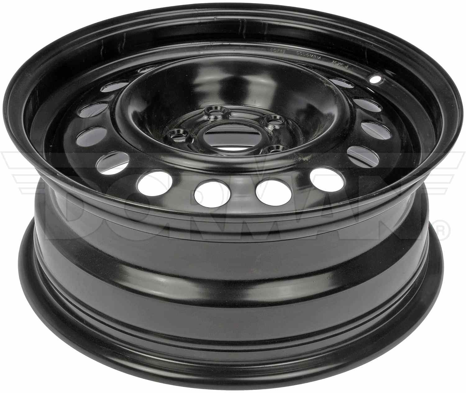 Dorman Wheel, Replacement, Steel, Black, Gloss, 17 in. x 6.0 in, 4 x 100mm Bo