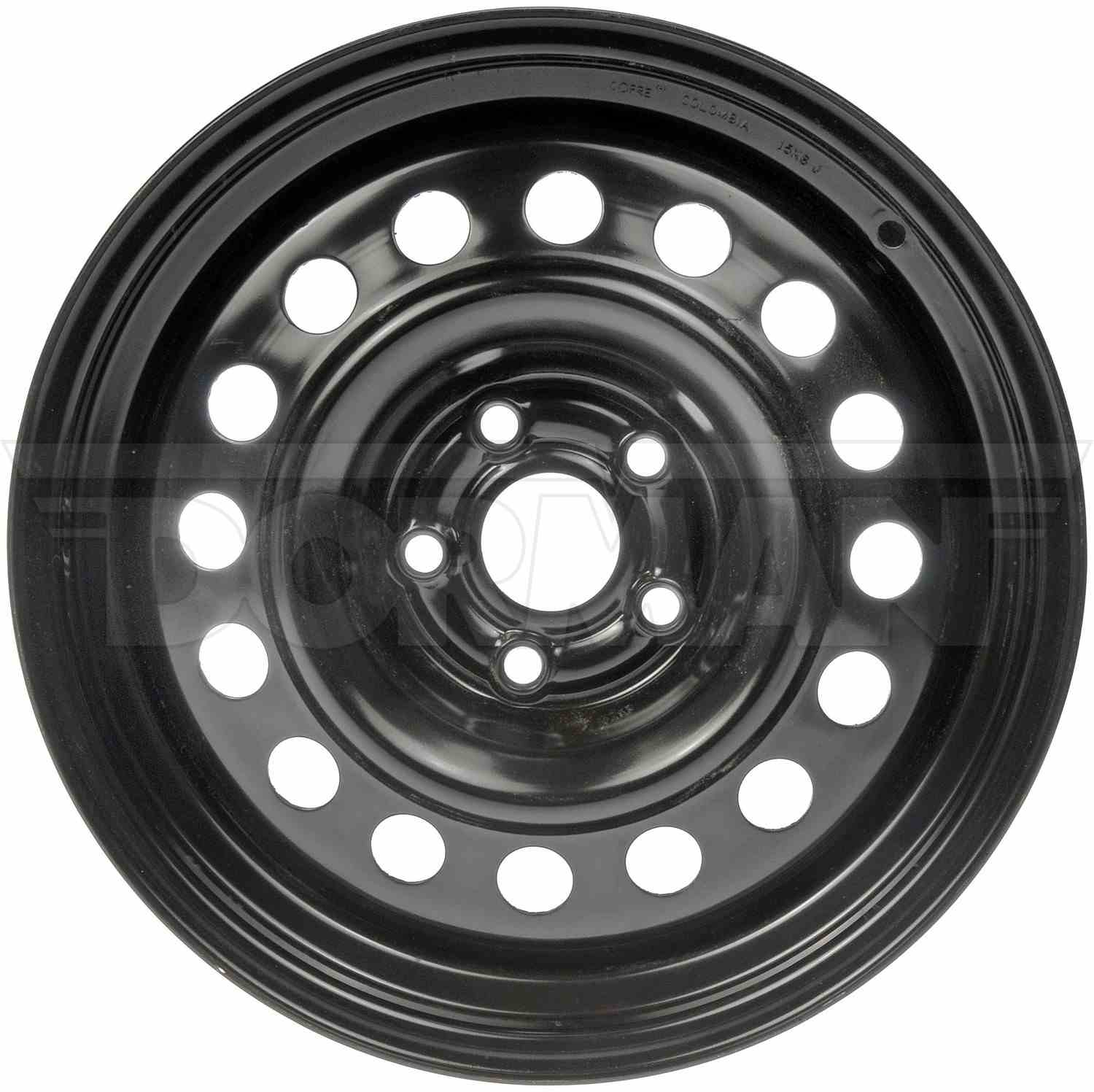 Dorman Wheel, Replacement, Steel, Black, Gloss, 17 in. x 6.0 in, 4 x 100mm Bo
