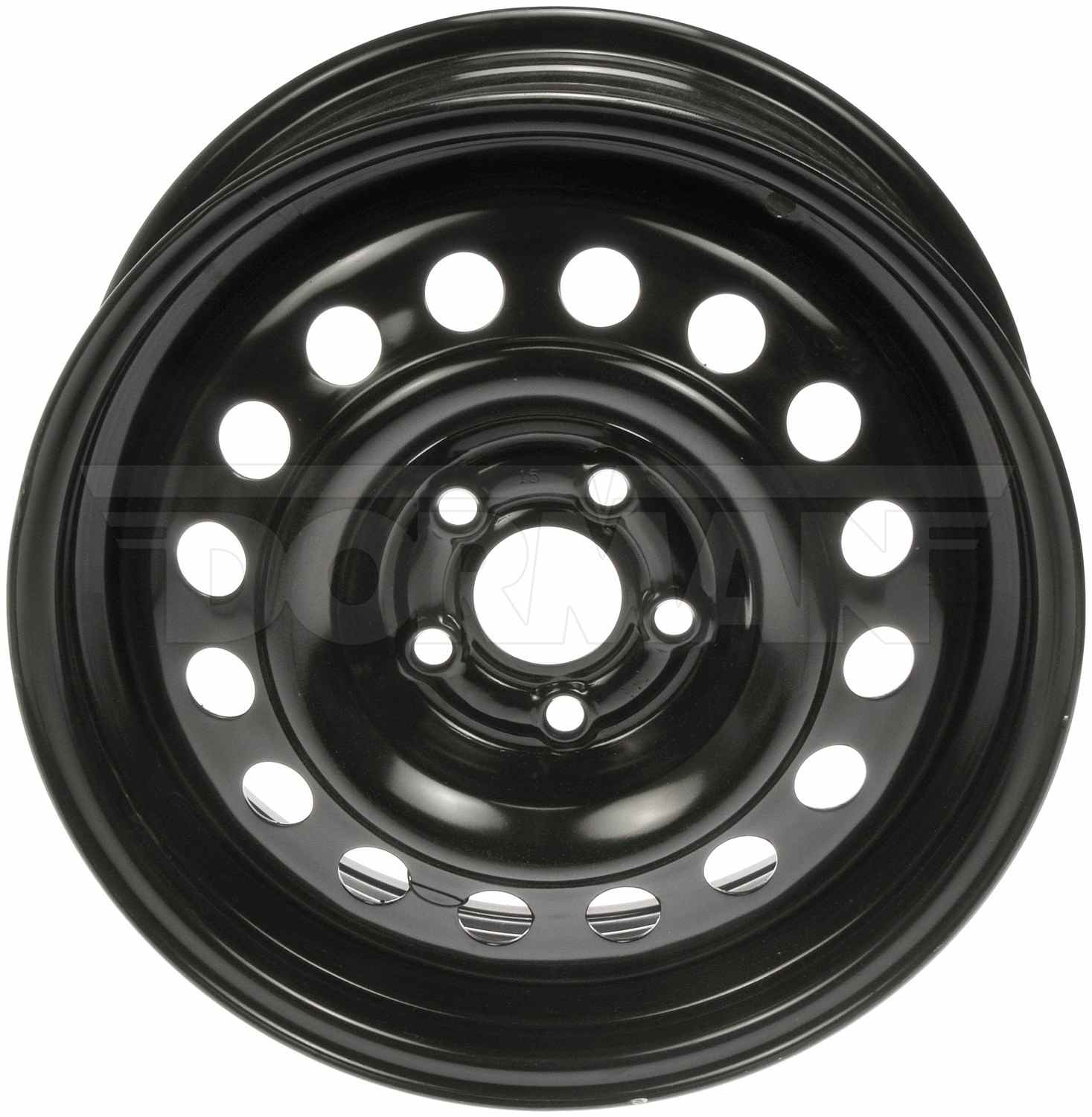 Dorman Wheel, Replacement, Steel, Black, Gloss, 15 in. x 6 in., 5 x 100mm Bol