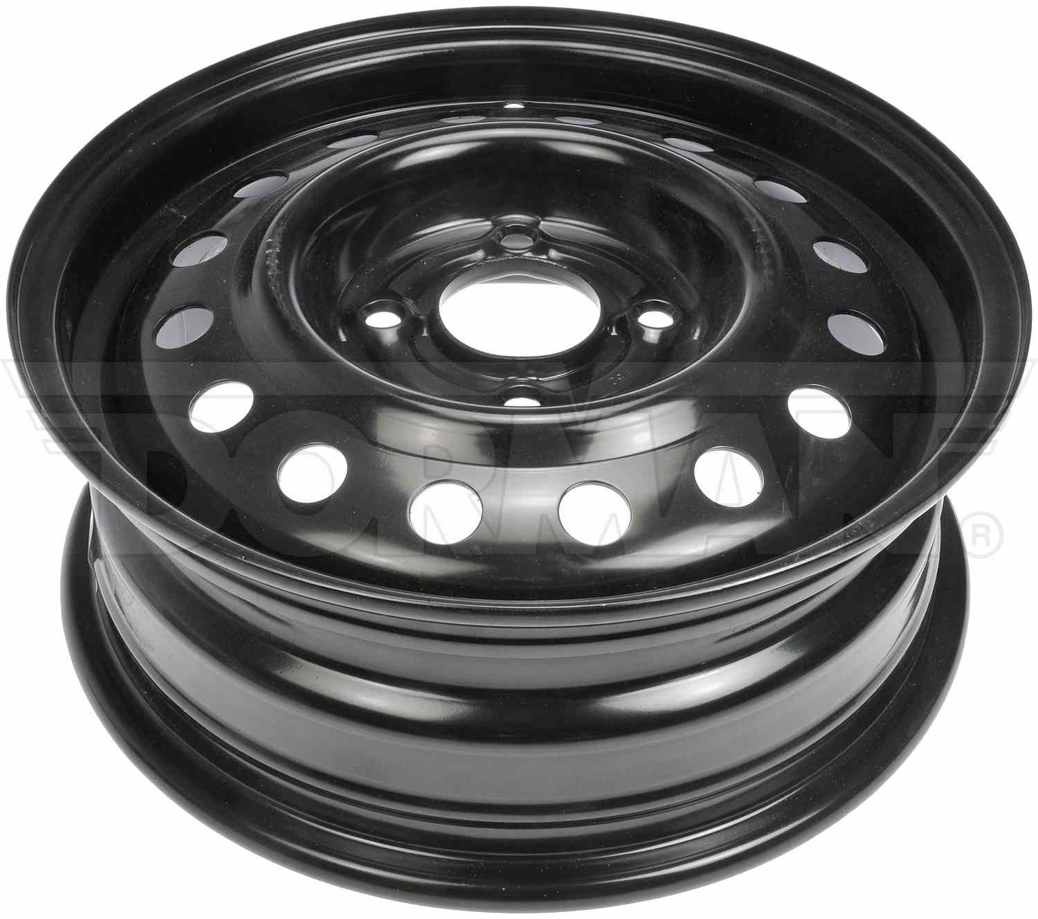Dorman Wheel, Replacement, 15 in. x 5.5 in., Steel, Black, Gloss, 4 x 114.3mm