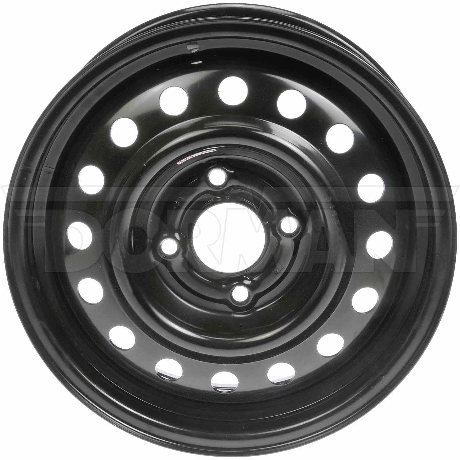 Dorman Wheel, Replacement, 15 in. x 5.5 in., Steel, Black, Gloss, 4 x 114.3mm