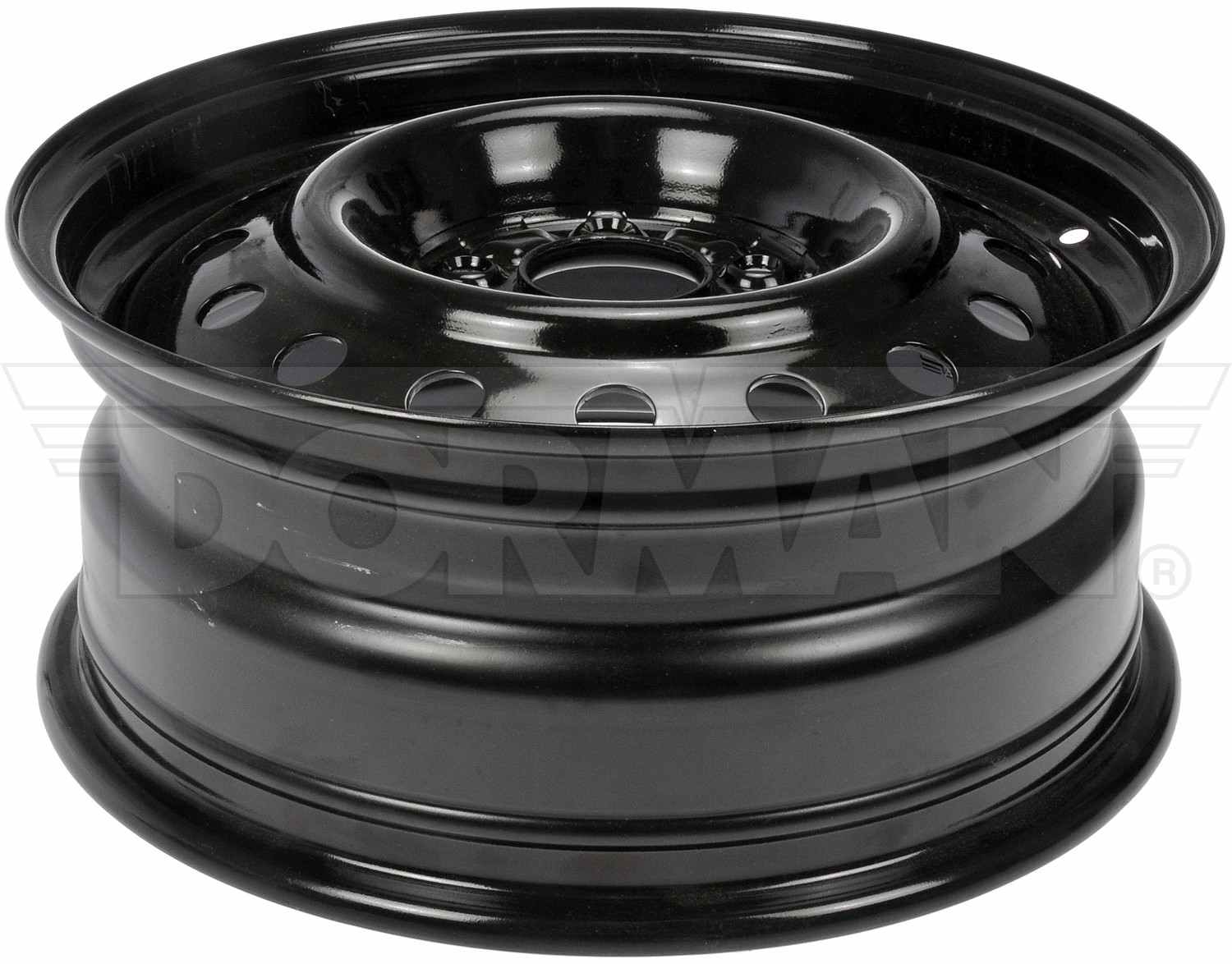 Dorman Wheel, Replacement, 16in. x 6.5 in.,Steel, Black, Gloss, 5 x 114.30mm