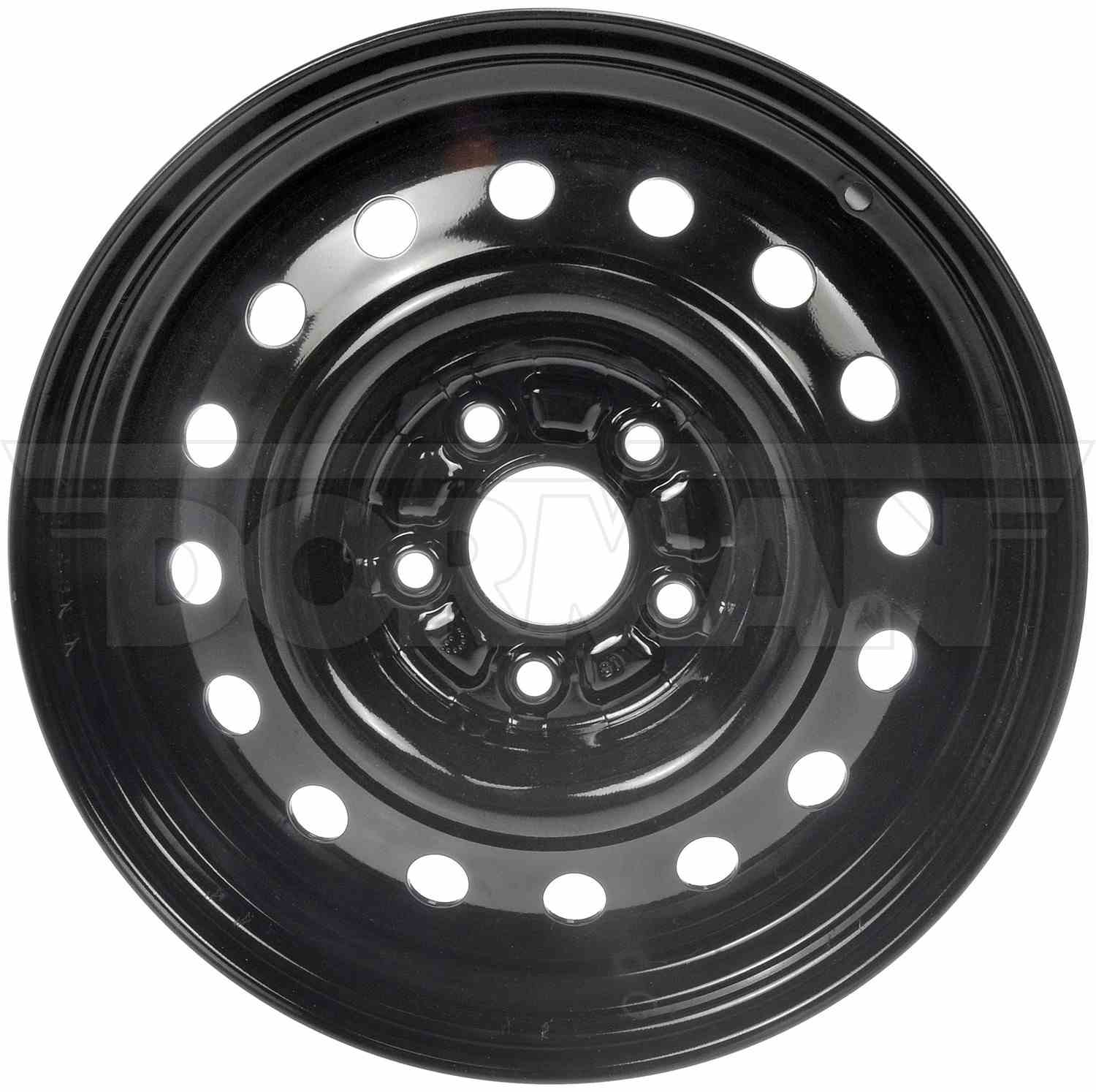 Dorman Wheel, Replacement, 16in. x 6.5 in.,Steel, Black, Gloss, 5 x 114.30mm