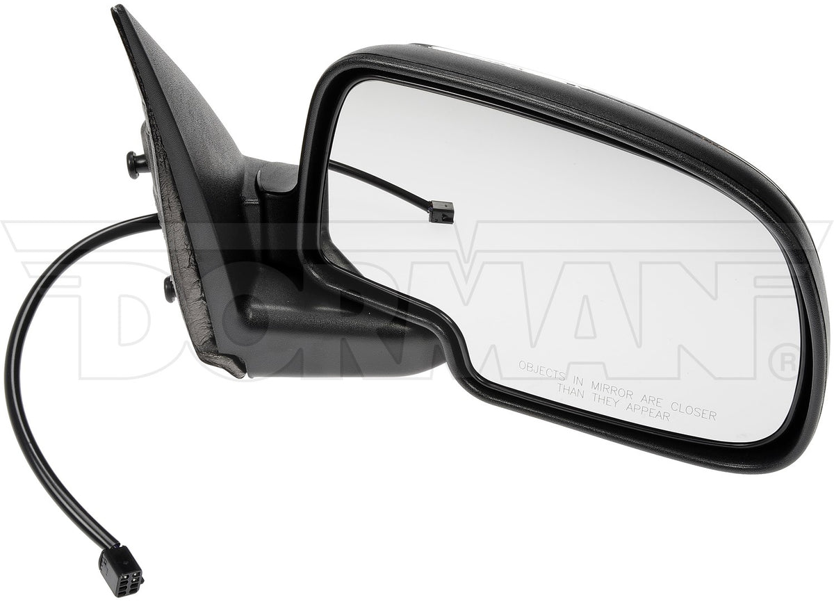 Dorman Door Mirror Side View Mirror Right Power Non-Heated Black And Chrome with 3 Connectors for 2002-1999 Chevrolet GMC 955-061