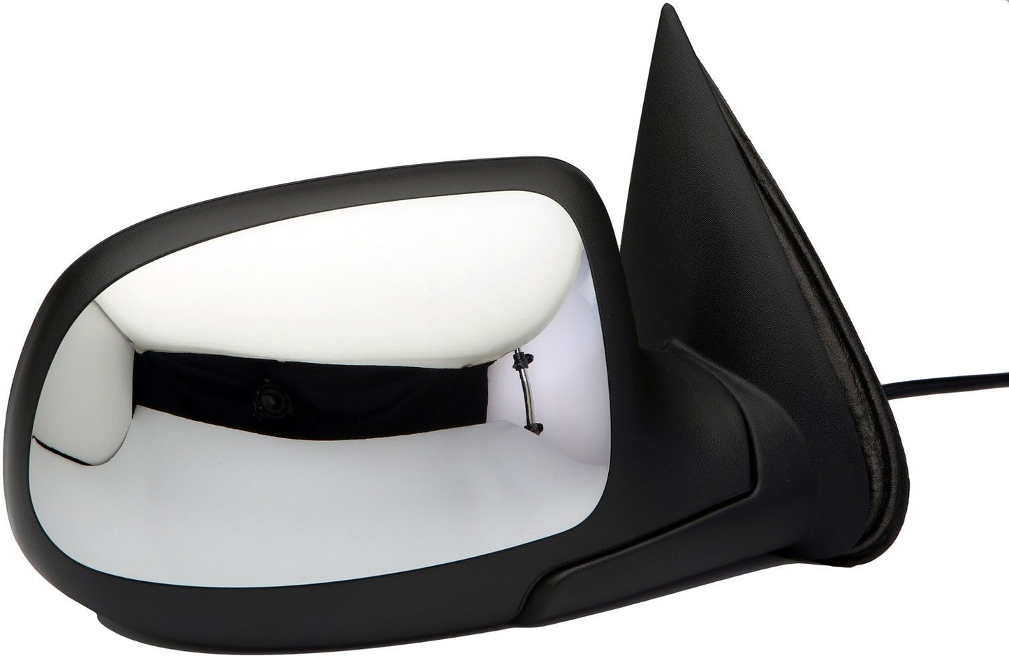 Dorman Door Mirror Side View Mirror Right Power Non-Heated Black And Chrome with 3 Connectors for 2002-1999 Chevrolet GMC 955-061