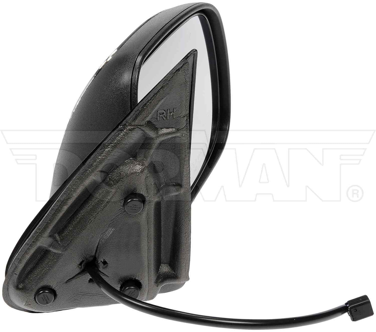 Dorman Door Mirror Side View Mirror Right Power Non-Heated Black And Chrome with 3 Connectors for 2002-1999 Chevrolet GMC 955-061