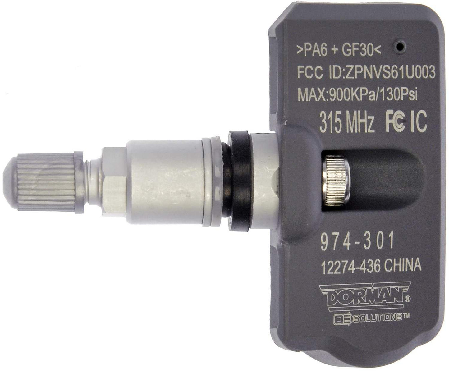 Dorman Tire Pressure Monitoring System Programmable Sensor 315 MHz for 1996-2022 Vehicles 974-301