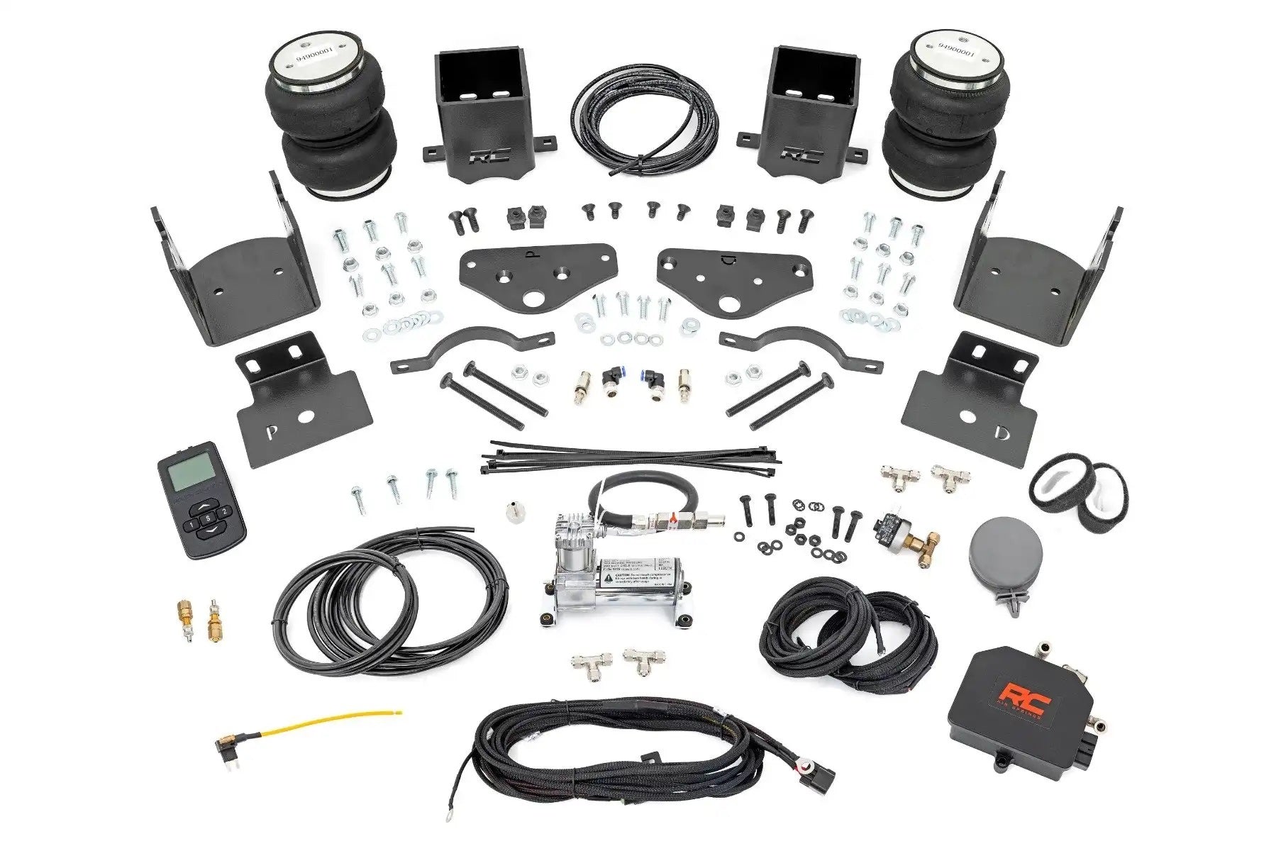 ROUGH COUNTRY Air Spring Kit w/Com pressor Wireless Air Suspension and Components Air Load Levelers and Air Helper Springs main image