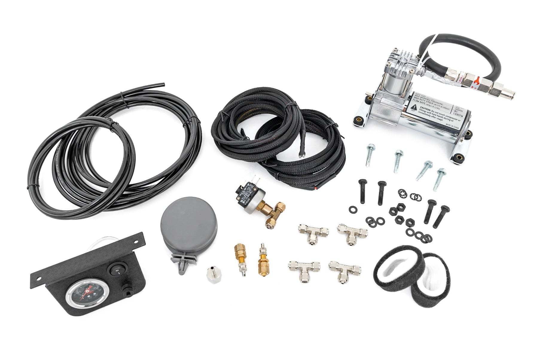 ROUGH COUNTRY Onboard Air Bag Compressor Kit Suspension and Components Air Suspension and Components main image