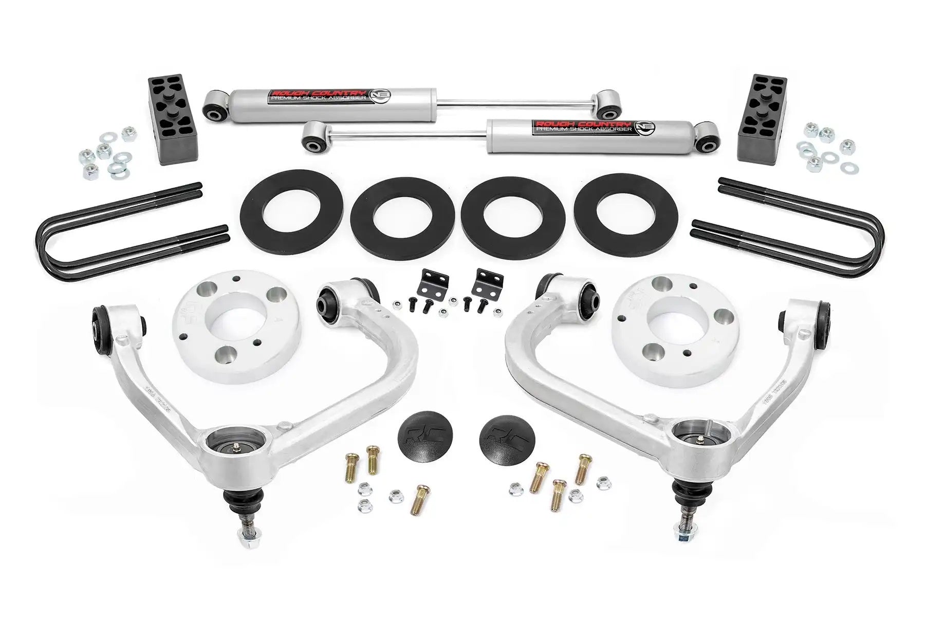 ROUGH COUNTRY 3in Ford Bolt-On Arm Lift Kit 21-  Ford F150 Suspension Kits Lift Kits and Components main image