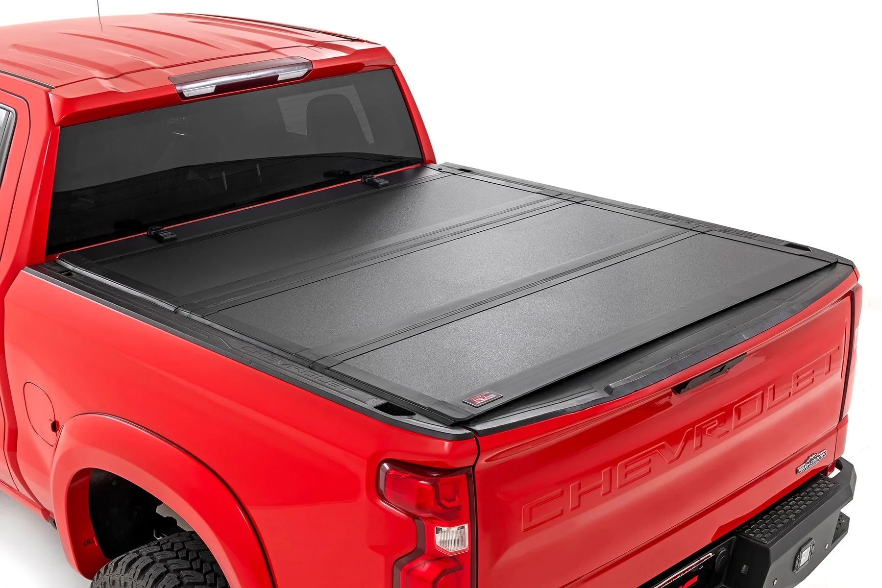ROUGH COUNTRY Hard Tri-Fold Flip Up Bed Cover Exterior Components Truck Bed and Trunk Components main image
