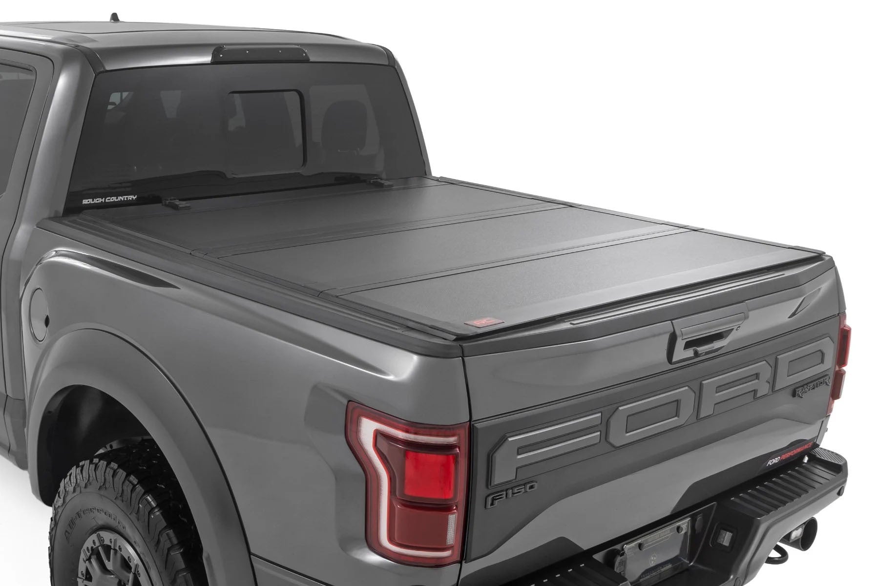 ROUGH COUNTRY Hard Tri-Fold Flip Up Bed Cover Exterior Components Truck Bed and Trunk Components main image
