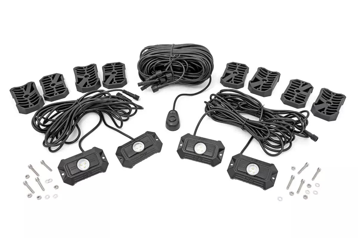 ROUGH COUNTRY LED Rock Light Kit 4Pcs. Exterior Components Lights and Components main image