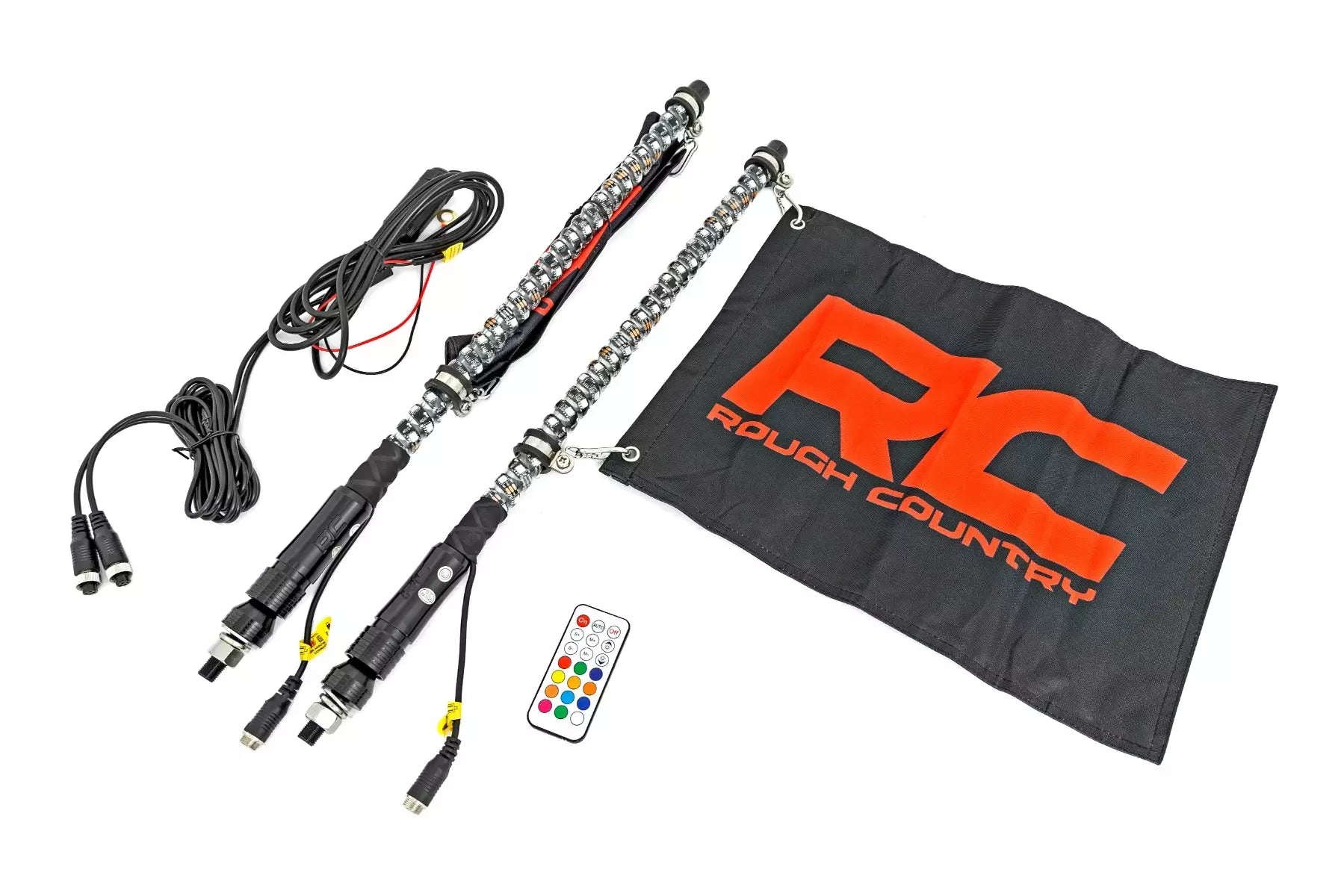 ROUGH COUNTRY LED Light Whip Kit 2ft Multi-Color Pair Exterior Components Lights and Components main image