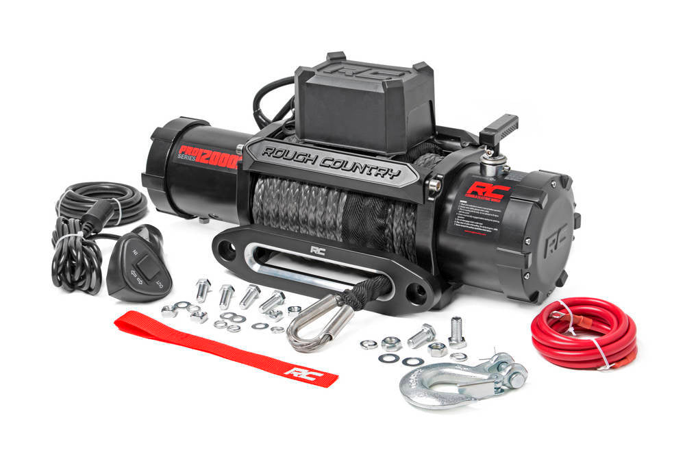 ROUGH COUNTRY 12000 Lb Winch Synthetic Rope Winches Winches main image