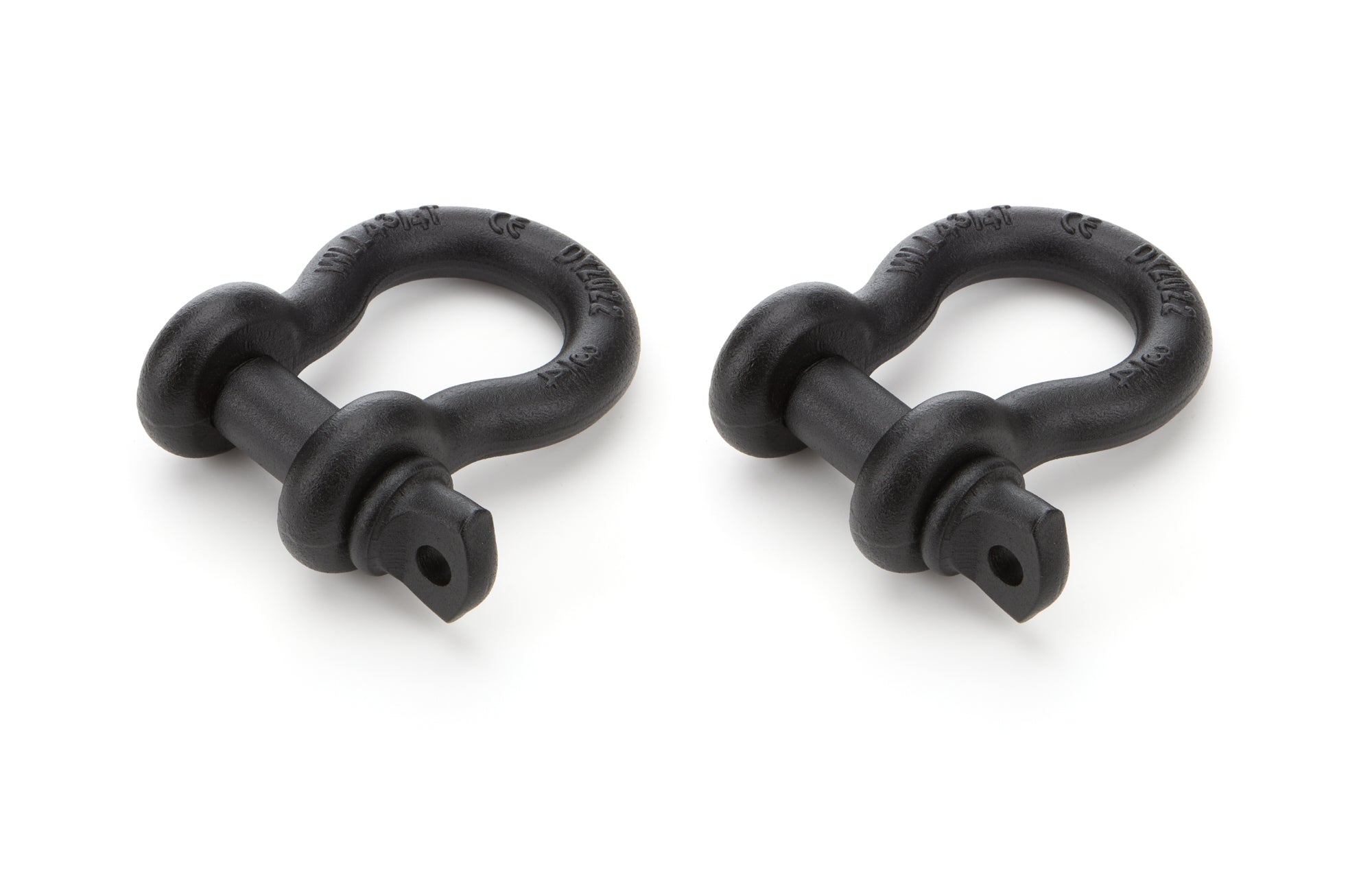 ROUGH COUNTRY D Ring Shackles Cast 3/4in Pin Pair Black Tie-Down Straps and Components Tow Hooks main image