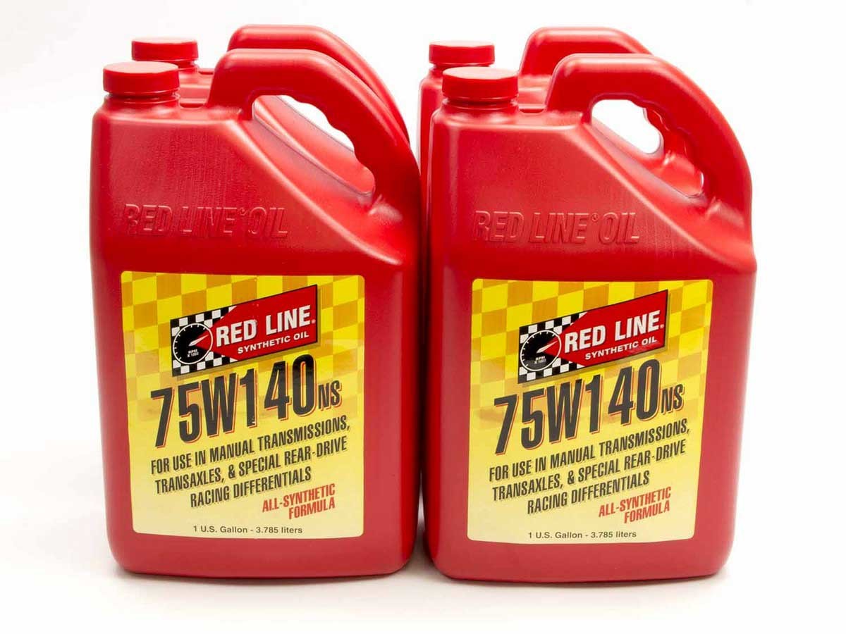 Redline 75W140NS GL-5 Gear Oil Case 4x1 Gallon Oils, Fluids and Additives Gear Oil main image