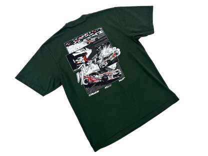 GReddy X HUF Reveal KG21 Tee(s) - Moss Green