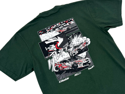 GReddy X HUF Reveal KG21 Tee(s) - Moss Green