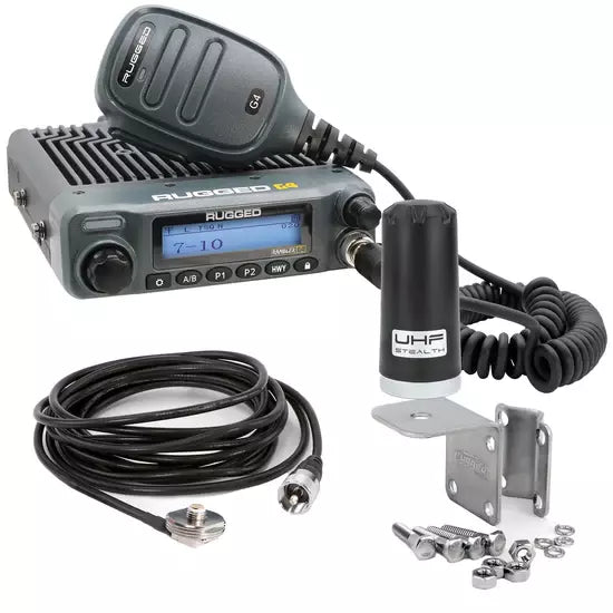 RUGGED RADIOS GMRS Mobile Radio Kit Rambler G4 w/Stealth Ant Mobile Electronics Race Radios and Components main image
