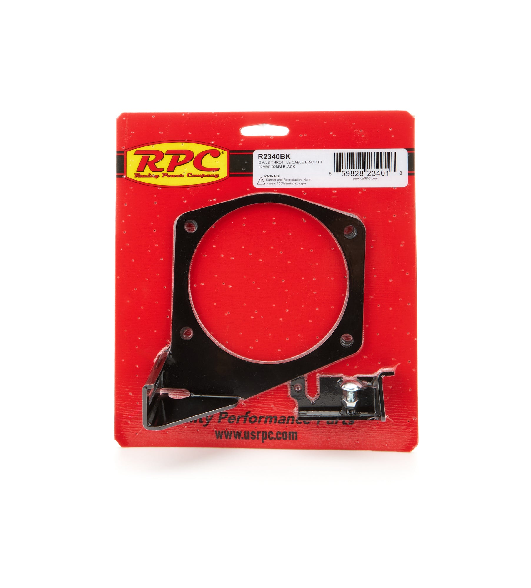 Racing Power Co-Packaged LS Throttle Cable Brackt Black Throttle Cables, Linkages, Brackets and Components Throttle Brackets main image