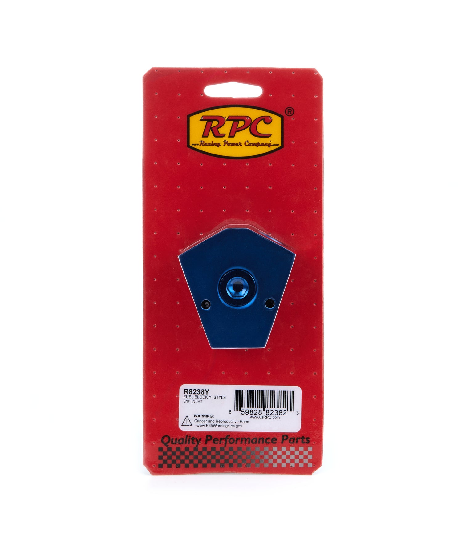 Racing Power Co-Packaged Fuel Bock Y-Style 3/8in Inlet Fittings and Plugs AN-NPT Fittings and Components main image