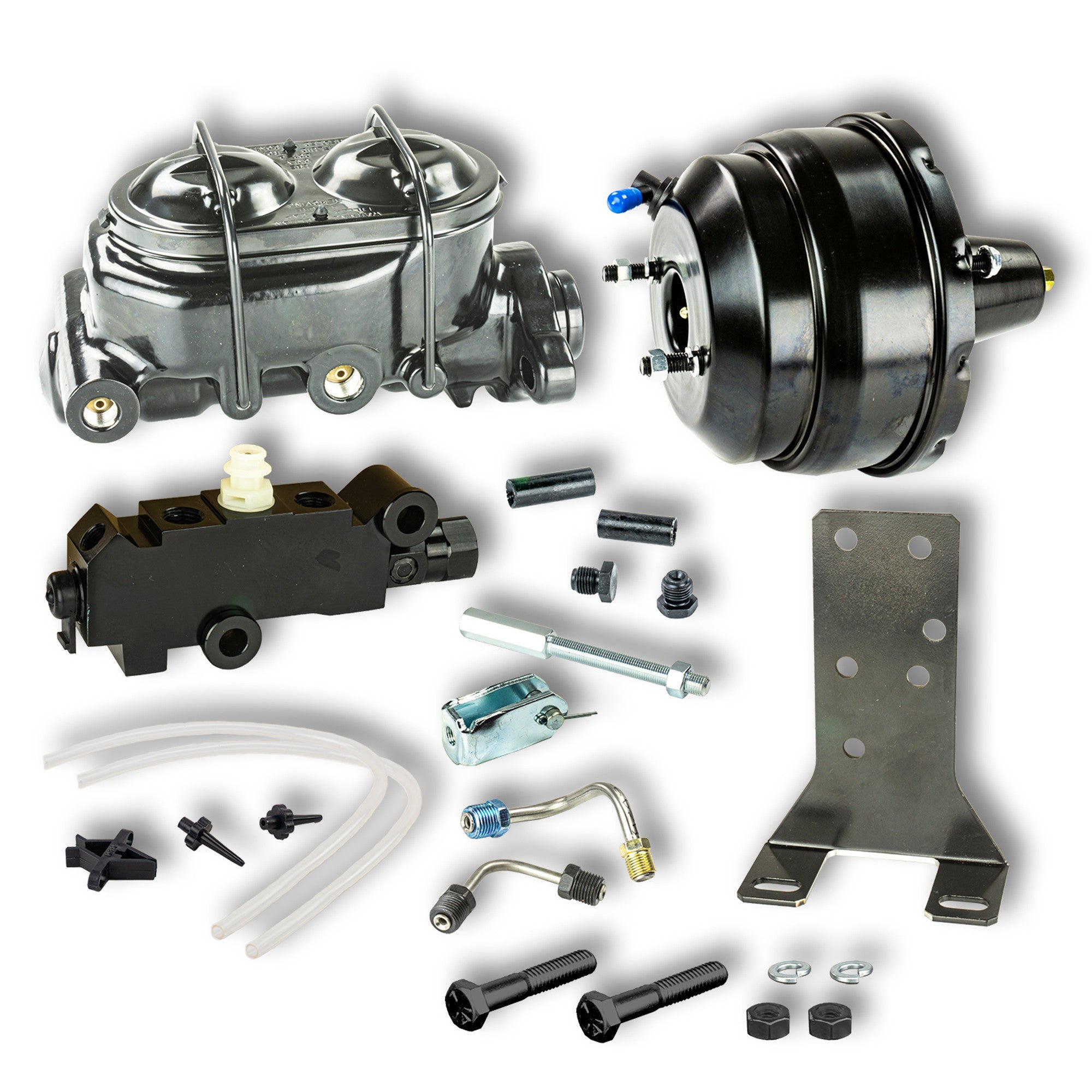 Right Stuff Detailing Disc/Drum  Black Booster & Master Cylinder Combo Master Cylinders-Boosters and Components Master Cylinder and Booster Kits main image