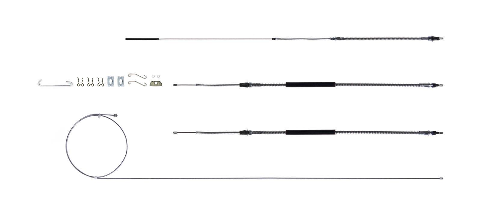 Right Stuff Detailing 68-72 Chevelle Brake Cable Set w/Hardware Emergency-Parking Brakes and Components Parking Brake Cables main image