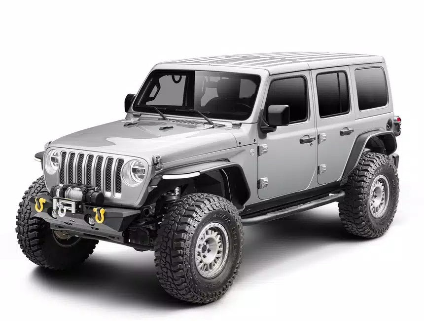 Rugged Ridge 18-24 Jeep Wrangler JL/JLU & 20-24 Gladiator Metal Max Front Fender Flares 2pc - Blk 11641.13