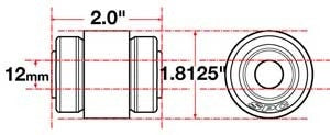 SPC Performance Flex Joint X-AXIS Jeep JK Front UCA 12mm X 2 X 1.8125 15615