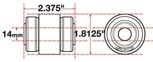 SPC Performance Flex Joint X-AXIS Jeep JK Rear UCA 14mm X 2 X 1.8125 15616
