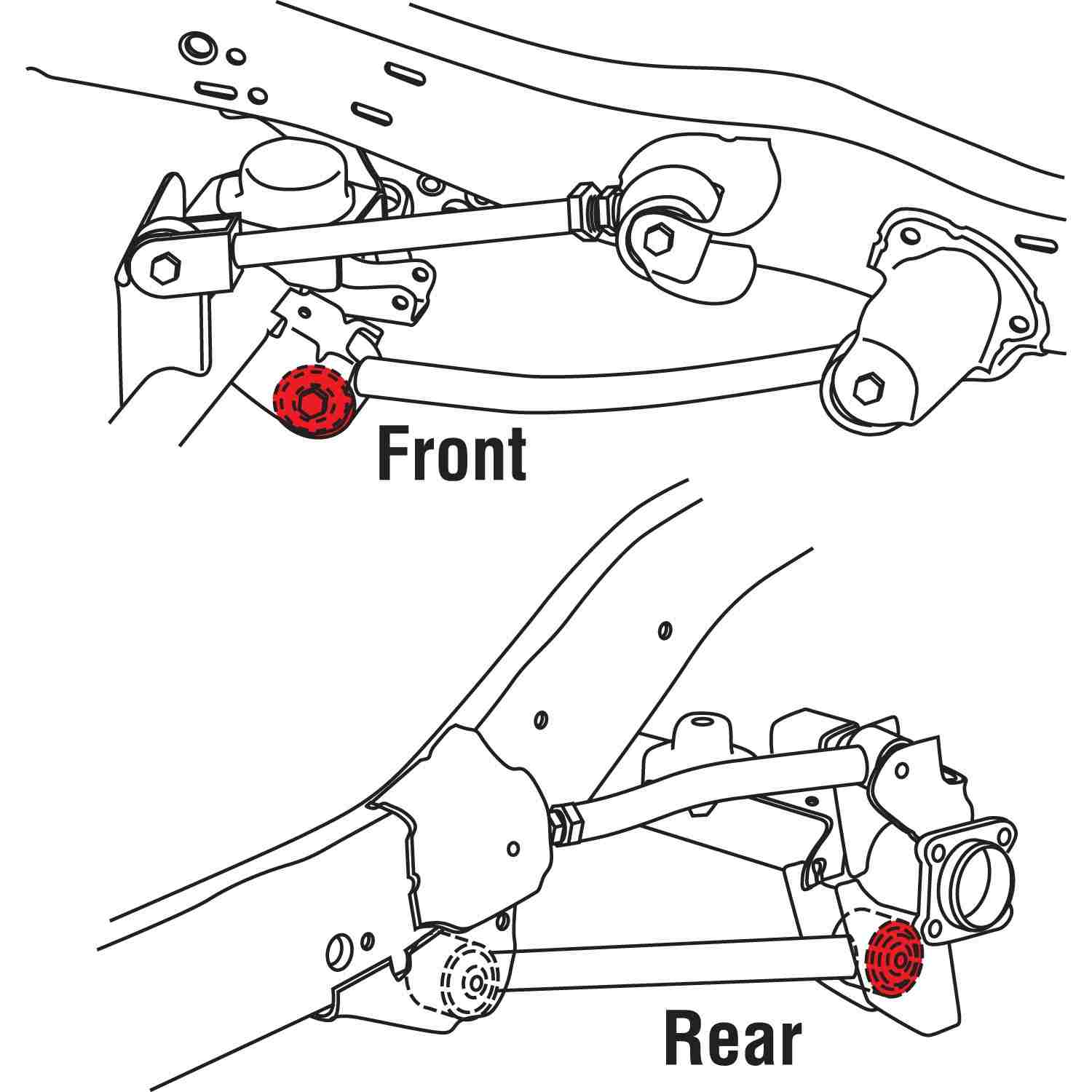 SPC Performance Front/Rear Lower Control Arm xAxis Joint Jeep 07-14 Wrangler / 93-98 Grand Cherokee 15620