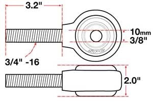 SPC Performance XAXIS Rod End Ball Joint 15730