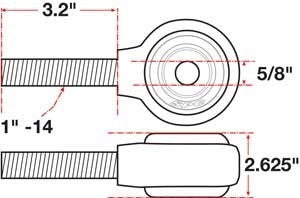 SPC Performance XAXIS Rod End Ball Joint 15737