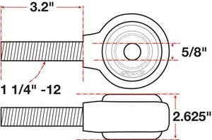 SPC Performance XAXIS Rod End Ball Joint 15738