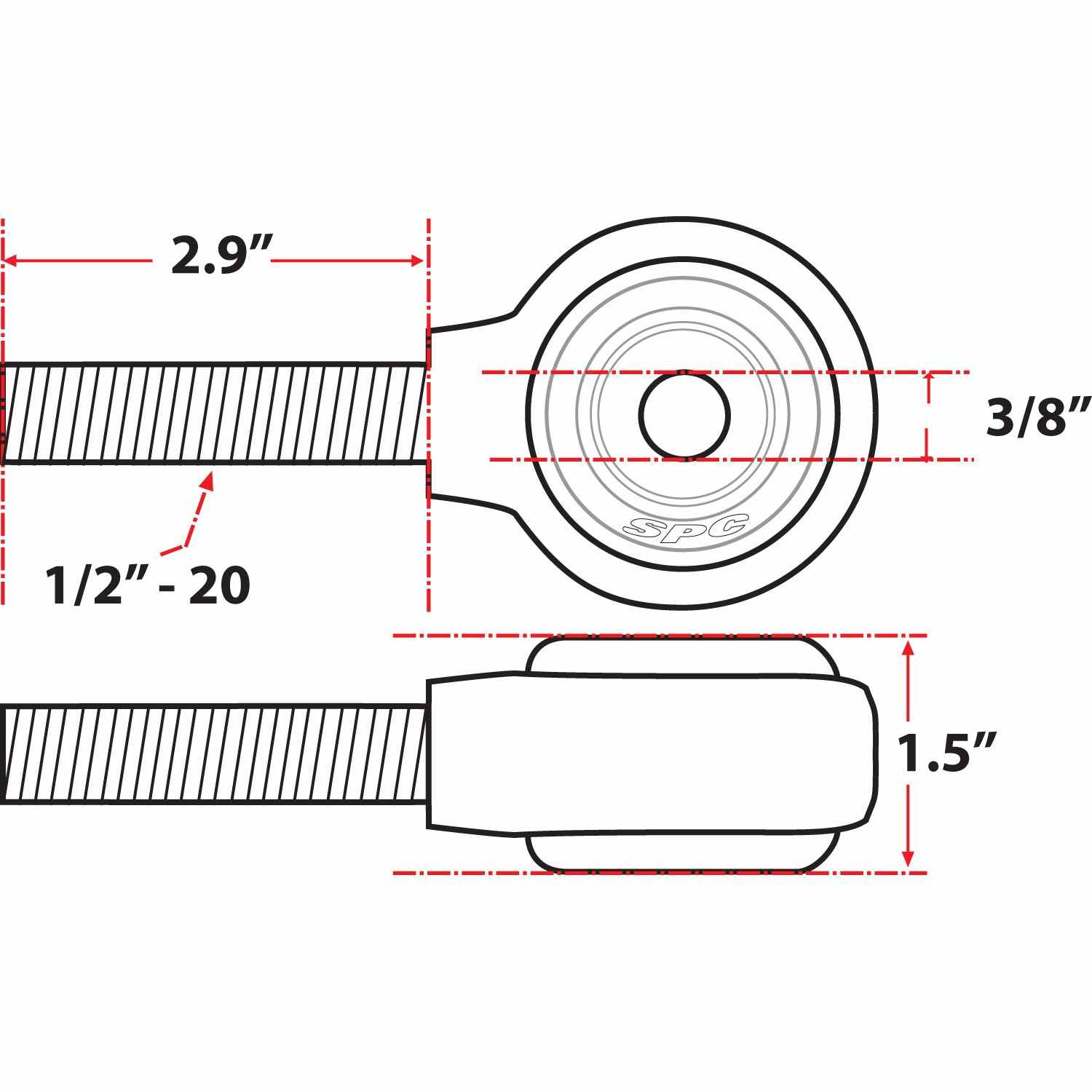 SPC Performance XAXIS Rod End Ball Joint 15744