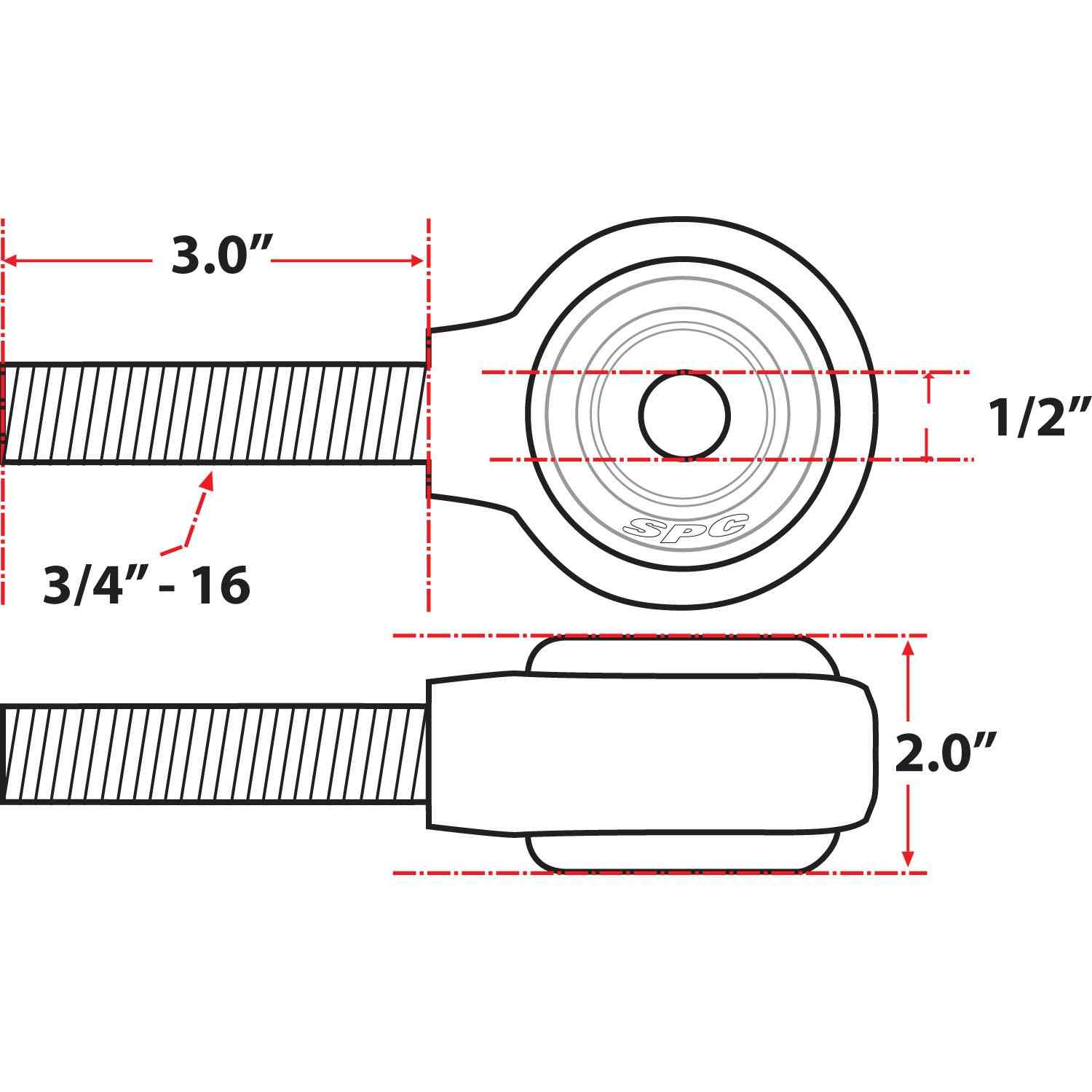 SPC Performance XAXIS Rod End Ball Joint 15746